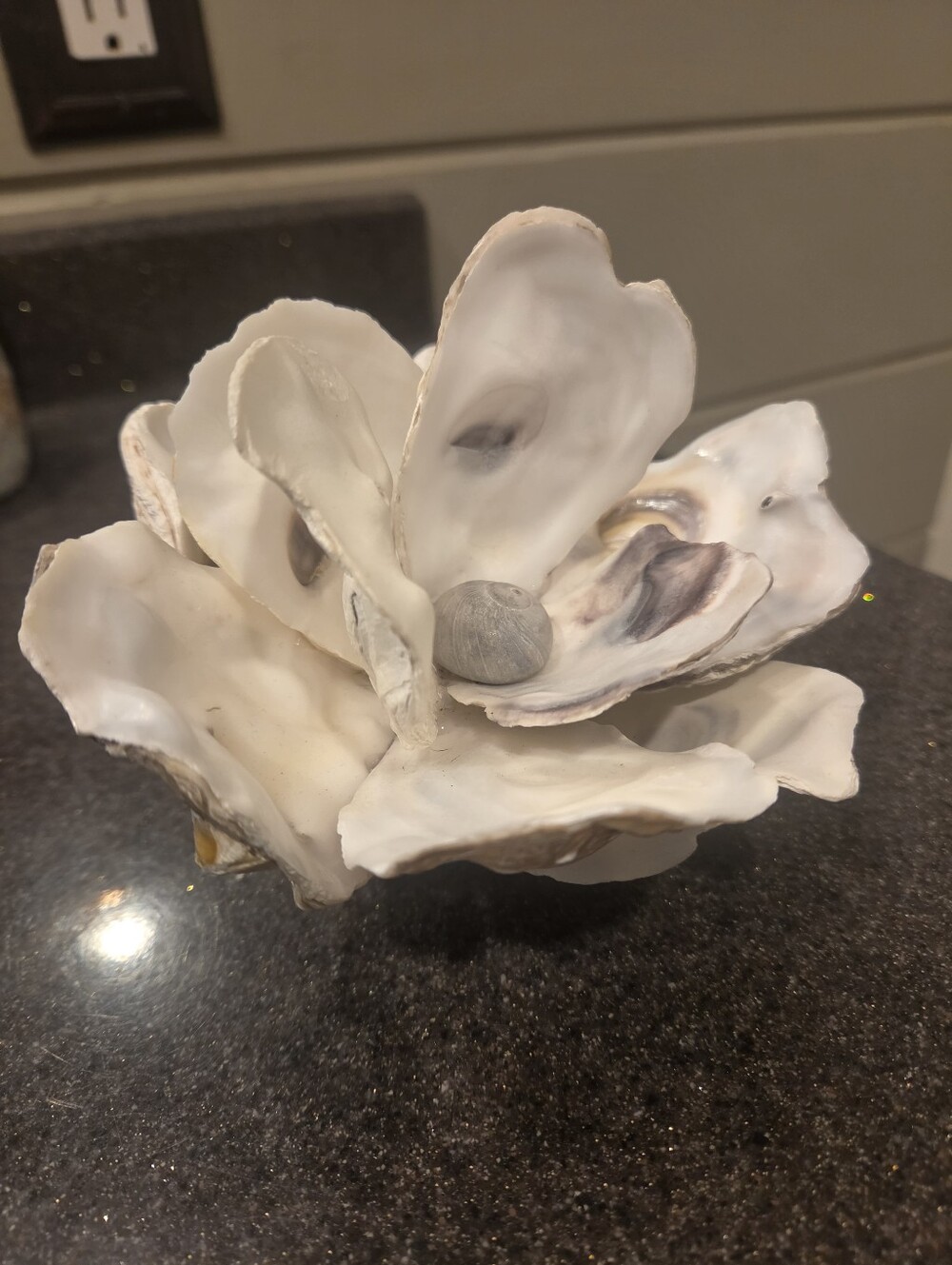 Handcrafted Oyster Shell Magnolia Flower